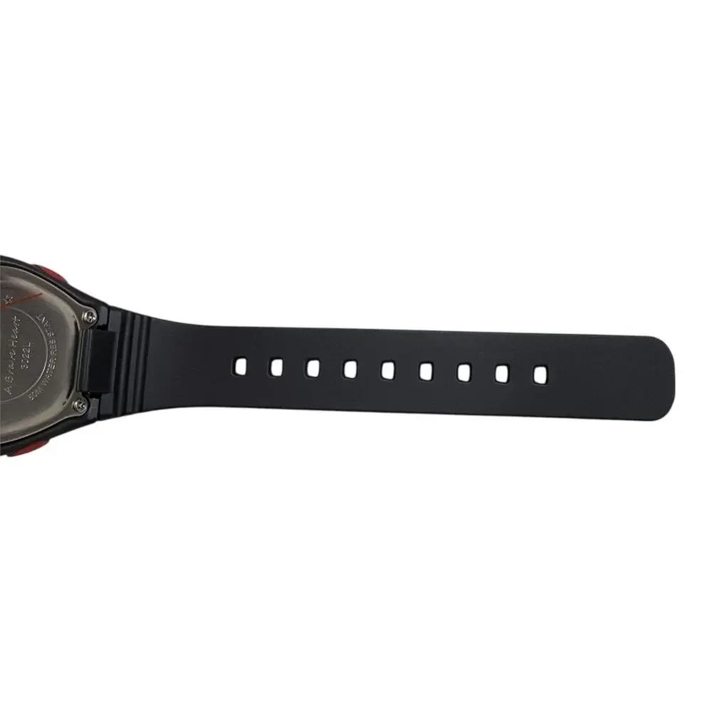 Y2K DOTCOM Digital LCD Watch Black Silver Cyber Retro Thumbs Up Brave Heart